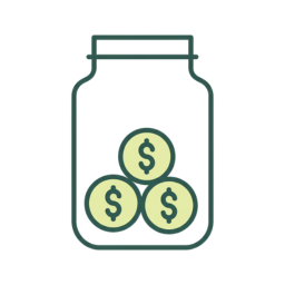 Icon for Transparent pricing: no upfront costs, no hidden fees.